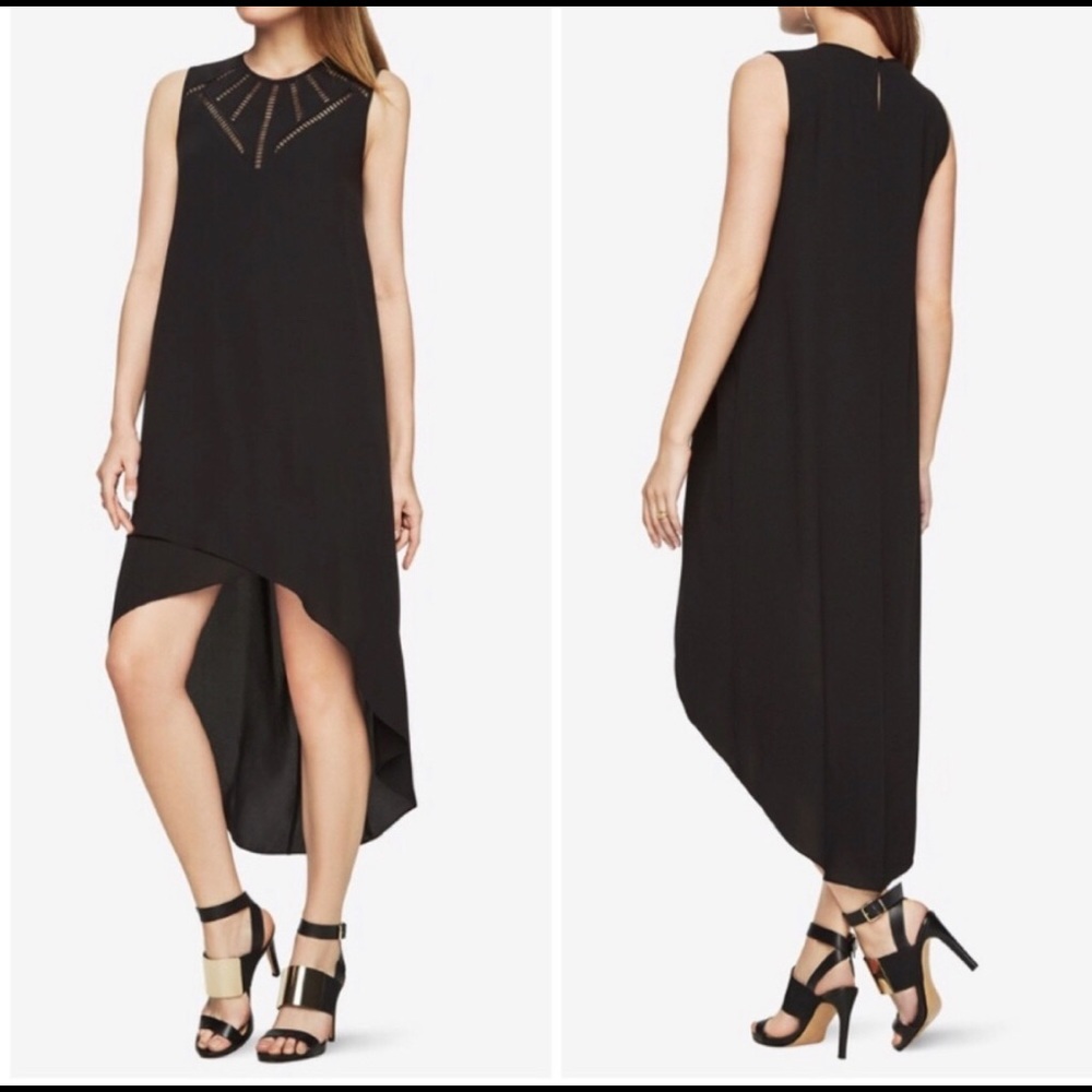 Bcbgmaxazria black hi lo maxi dress